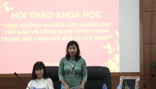 PGS.TS. Nguyễn Thị Thu Vân phát biểu kết luận tại Hội thảo