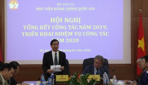 NGƯT.PGS.TS. Triệu Văn Cường – Uỷ viên Ban cán sự Đảng, Thứ trưởng Bộ Nội vụ phát biểu chỉ đạo tại Hội nghị