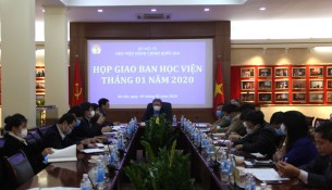 TS. Đặng Xuân Hoan - Giám đốc Học viện kết luận tại buổi họp