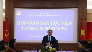 TS. Đặng Xuân Hoan – Giám đốc Học viện kết luận tại buổi họp