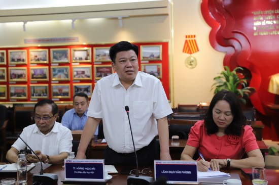 TS. Hoàng Ngọc Hải, Phó Giám đốc Học viện phát biểu