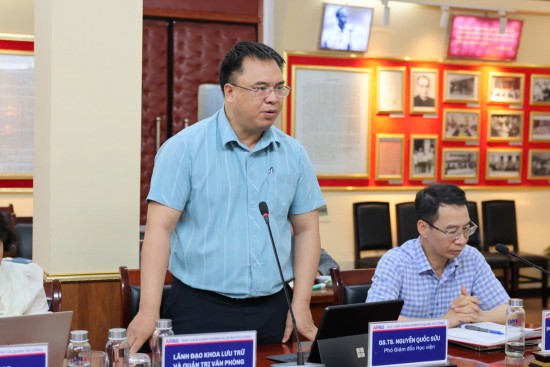 GS. TS. Nguyễn Quốc Sửu, Phó Giám đốc Học viện phát biểu